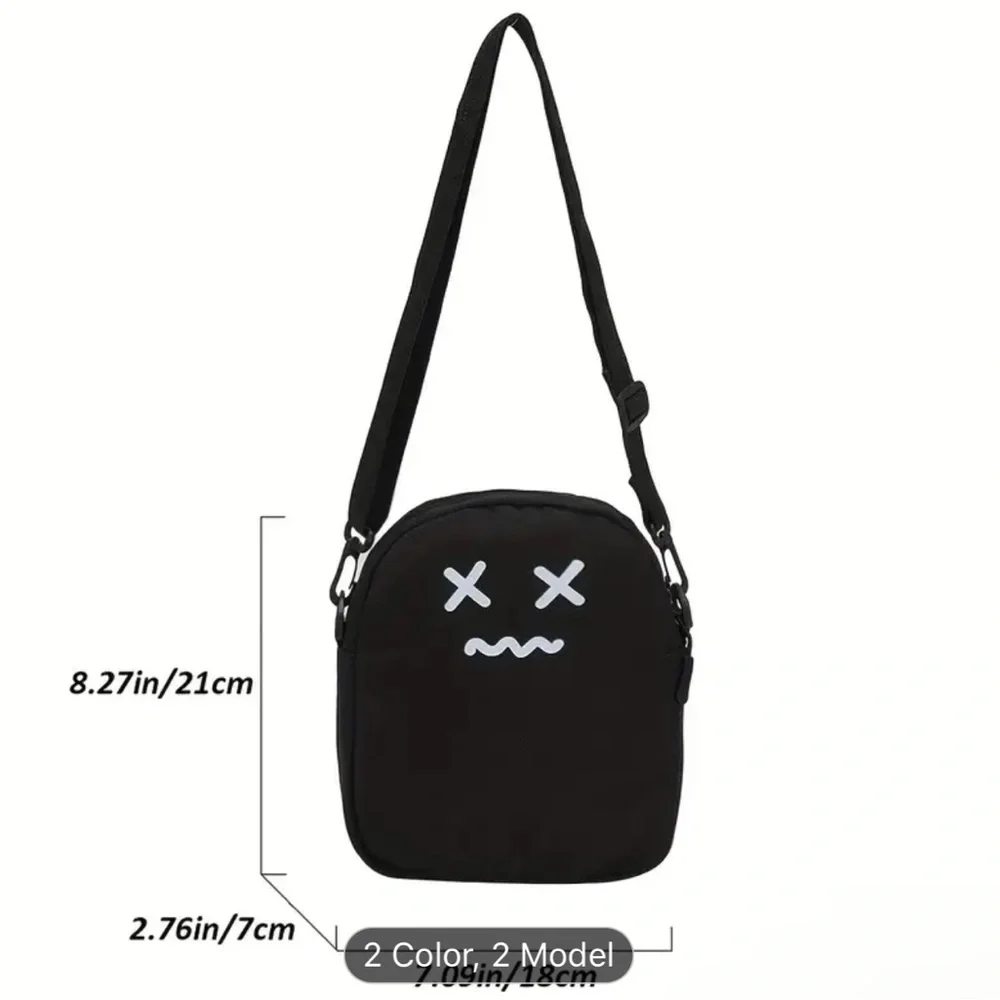 Cute Crossbody Unisex Black Travel Bag